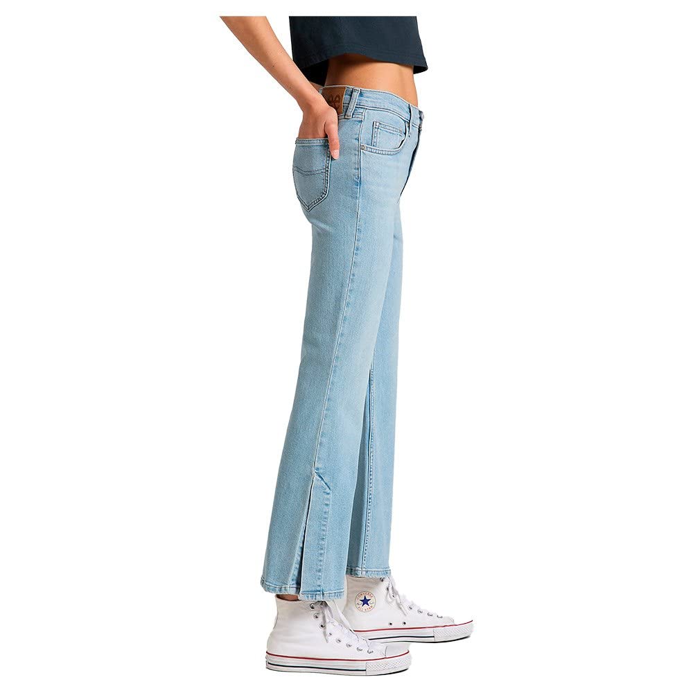 Women's Split Leg Flare Jeans by Lee – Cotton, Sunbleach, Model L33BBEMT