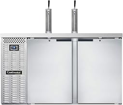 Continental Refrigerator KC59S-SS Keg Cooler 59"W, Three Keg Capacity, Stainless Steel Exterior & Shallow Depth