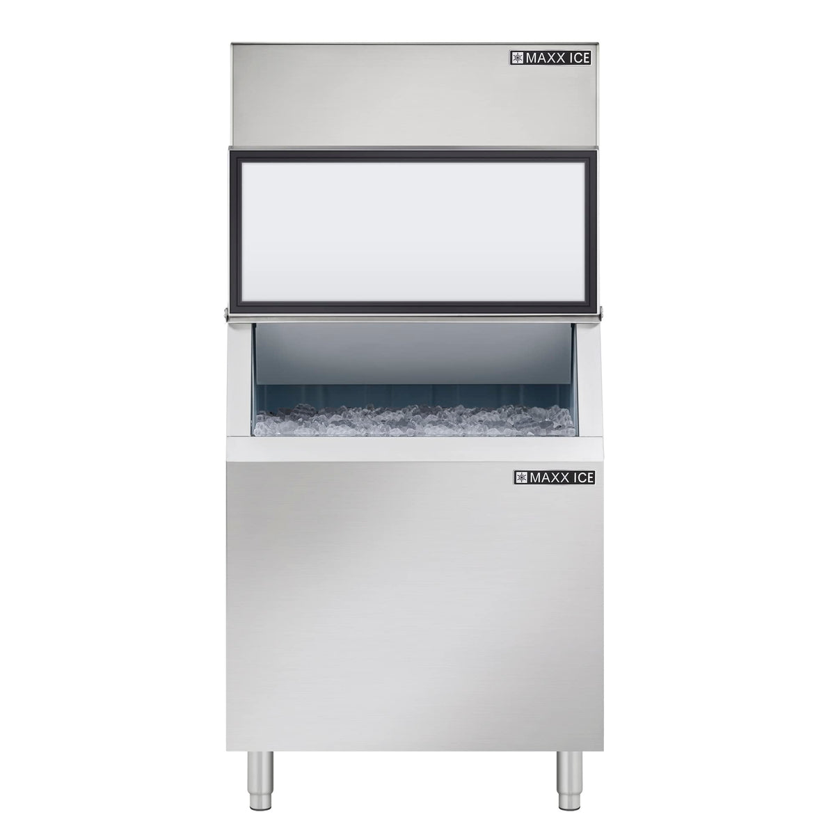 MIM450 Modular Ice Maker with Bin by Maxx Ice – 450 pounds, Stainless Steel, Model MIM452B
