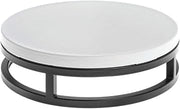 HUBERT Black Display Riser with White Top - 11 1/5" Dia x 3 1/5" H