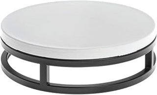 HUBERT Black Display Riser with White Top - 11 1/5" Dia x 3 1/5" H