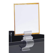 Clear Tilting Sign Holder - 1" L by HUBERT – Plastic, Clear, Pack of 25, Model 109068