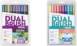 Tombow Dual Brush Pen Art Markers, Bohemian and Retro, 20-Pack