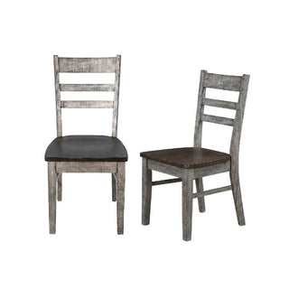 Brown Ladderback Dining Chairs Set of by Starlight Canyon Home – Solid Wood, Mahogany, Brown, Pack of 2