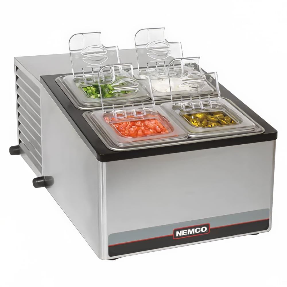 Horizontal S/S Countertop Cold Condiment Station by Nemco – Model 9010