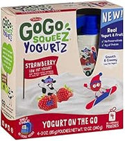 Materne GoGo Squeez 12 Ounce Strawberry Yogurtz, 4 count per pack -- 12 per case.