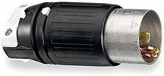 Hubbell HBL3765C Locking Plug, 50 amp, 250VDC/600VAC, 3 Pole, 4 Wire