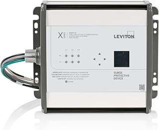 Leviton X3277-YC Type 2 Surge Protective Panel, 480Y/277 VAC, features LCD Screen with Surge Counter, Three Phase WYE, 400kA per Phase