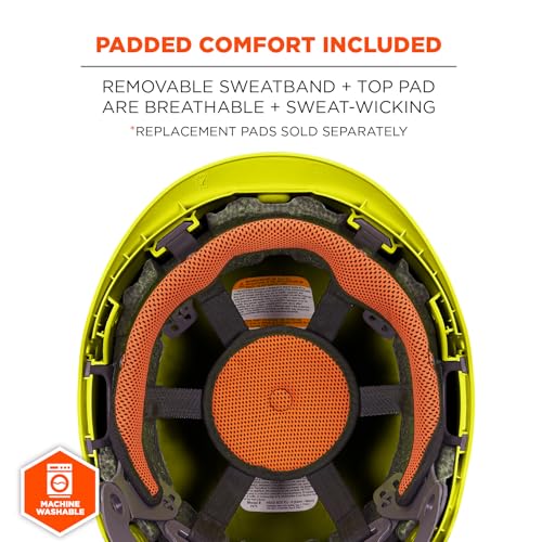 Ergodyne Lime / 6.5 – 8 / Safety Helmet - Type 2, Class C Hard Hats