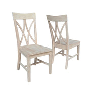 Parawood Dining Chair Traditional Style Set of 2 Wooden Kitchen Chairs for Dining Room Table by Furnifact – Parawood, Brown, Pack of 2