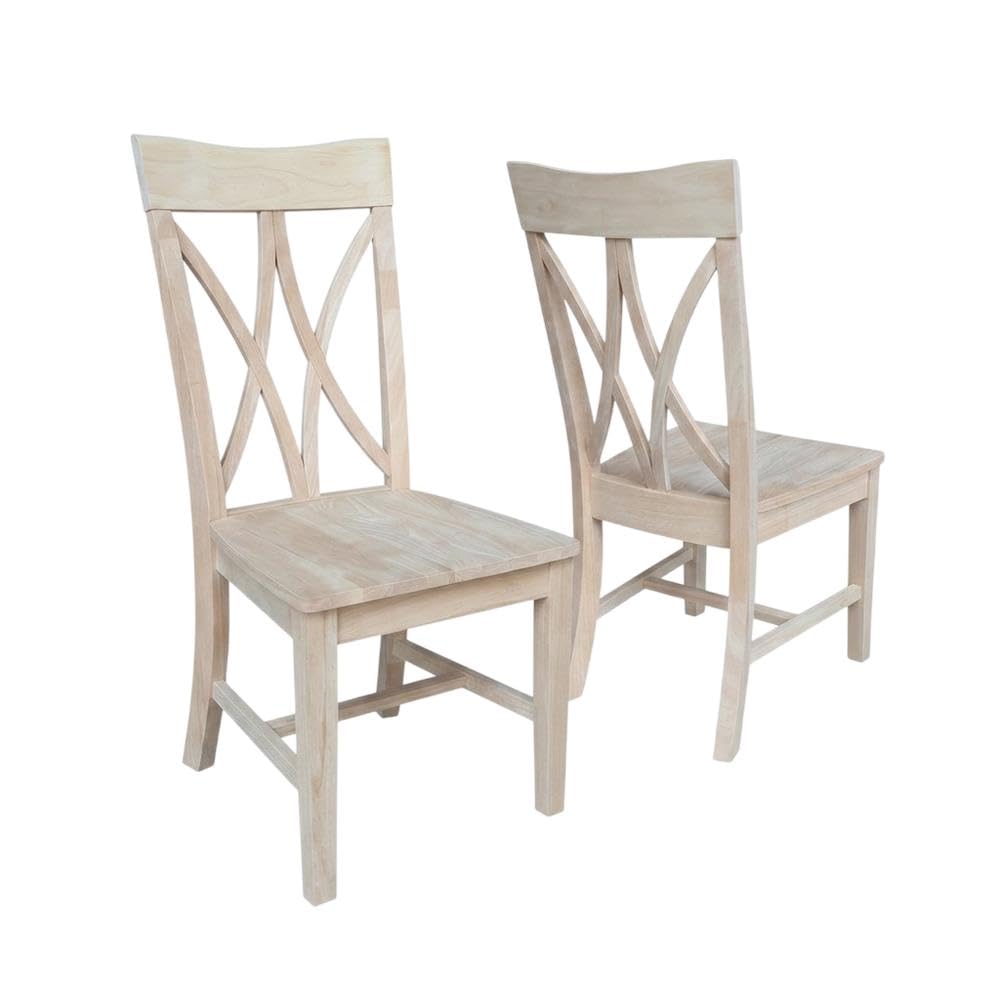 Parawood Dining Chair Traditional Style Set of 2 Wooden Kitchen Chairs for Dining Room Table by Furnifact – Parawood, Brown, Pack of 2