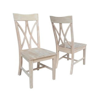 Parawood Dining Chair Traditional Style Set of 2 Wooden Kitchen Chairs for Dining Room Table by Furnifact – Parawood, Brown, Pack of 2