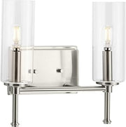 Elara 2-Light Bath Vanity Light, Brushed Nickel