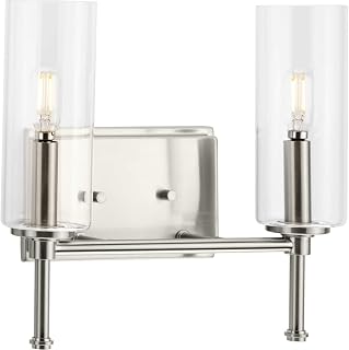 Elara 2-Light Bath Vanity Light, Brushed Nickel