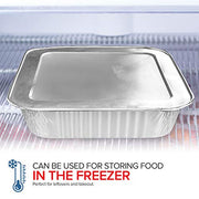 Stock Your Home 10 Pack / Silver / Pans W/Lids. Disposable Cookware