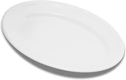 Carlisle FoodService Products Dallas Ware Plastic Oval Platter, Oval Tray, Melamine Platter For Restaurants, 9.25 X 6.25 Inches, Bone