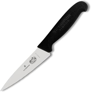 Victorinox Knives Serrated Mini Chefs Knife 5" SS Blade Black Fibrox