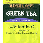 Green Tea with Elderberry Plus Vitamin C by Bigelow Tea – 18 Count (Pack of 6), Natural, Pack of 6, Model SVQQPE