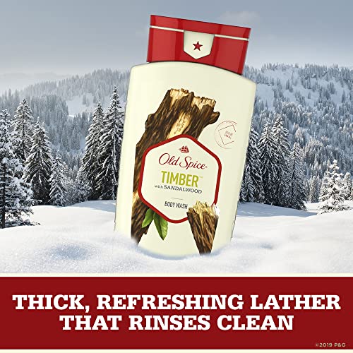 Old Spice 64 Fl Oz (Pack of 1) / Sandalwood / Timber Body Wash, 4 Pack Body Washes