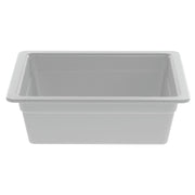 Serving Bowl Display Bowl 1/2 Size White Melamine - 10 3/8" L x 12 3/4" W x 4" H by HUBERT – Plastic, White, Model H0031-WHITE