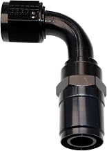FRAGOLA Fitting, Hose End, Crimp-On, 90 Degree, 12 an Hose Crimp to 12 an Female, Aluminum, Black Anodize, Each