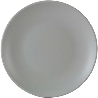 Tuxton Zion Matte Gray Solid Color Coupe 8-Inch Plate, Case of 24, Gray; Scratch Resistant; Chip Resistant; Lead & Cadmium Free; Dishwasher, Microwave, Oven Safe
