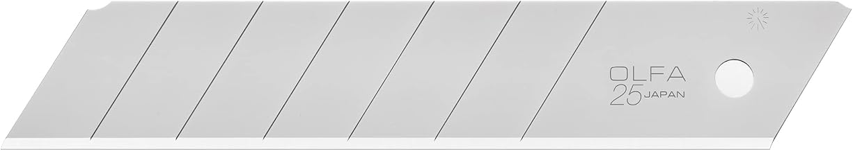 OLFA 5008 HB-5B 25mm Snap-Off EHD Silver Blade, 5-Pack