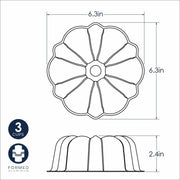 Nordic Ware Bundt, 3-Cup / Twilight Blue / 3.0 cups Bundt Pans