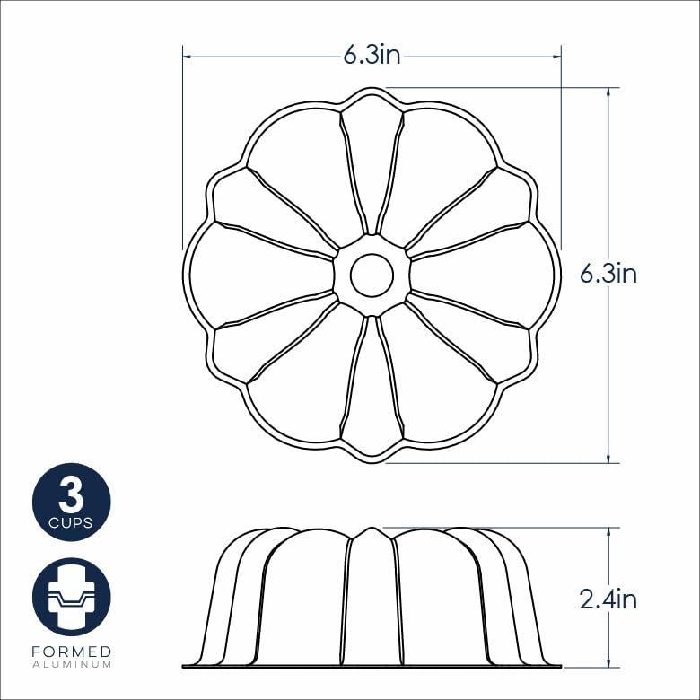 Nordic Ware Bundt, 3-Cup / Twilight Blue / 3.0 cups Bundt Pans