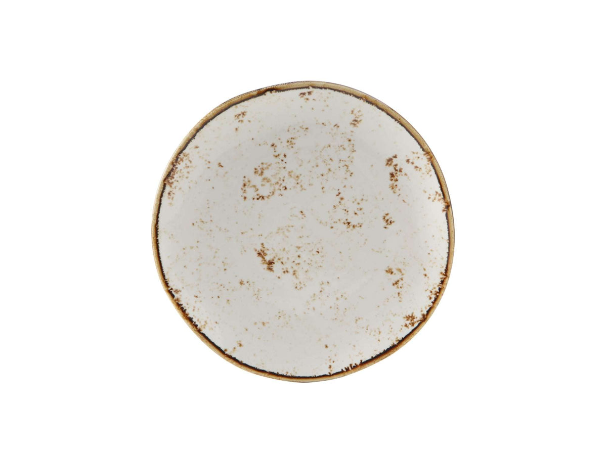 Artisan Geode Agave Plate 6-1/2" by Tuxton – 6-1/2", Ceramic, Agave White, Pack of 12, Model GGA-002