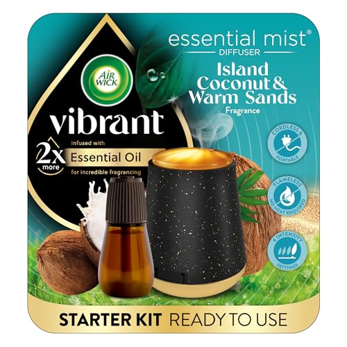 Air Wick 0.34 Fl Oz (Pack of 2) / Island Coconut & Warm Sands / Black Mists & Hydrosols