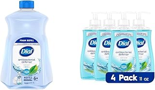 Dial Antibacterial Foaming Hand Soap Spring Water Refill, 52 fl oz & Liquid Hand Soap Spring Water, 11 fl oz (Pack of 4)