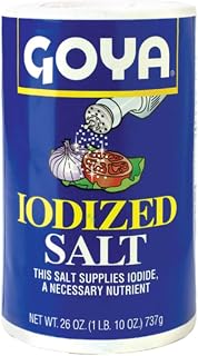 Goya Iodized Salt, Baking Staple, Everyday Cooking Essential, 26 oz, 2-Pack