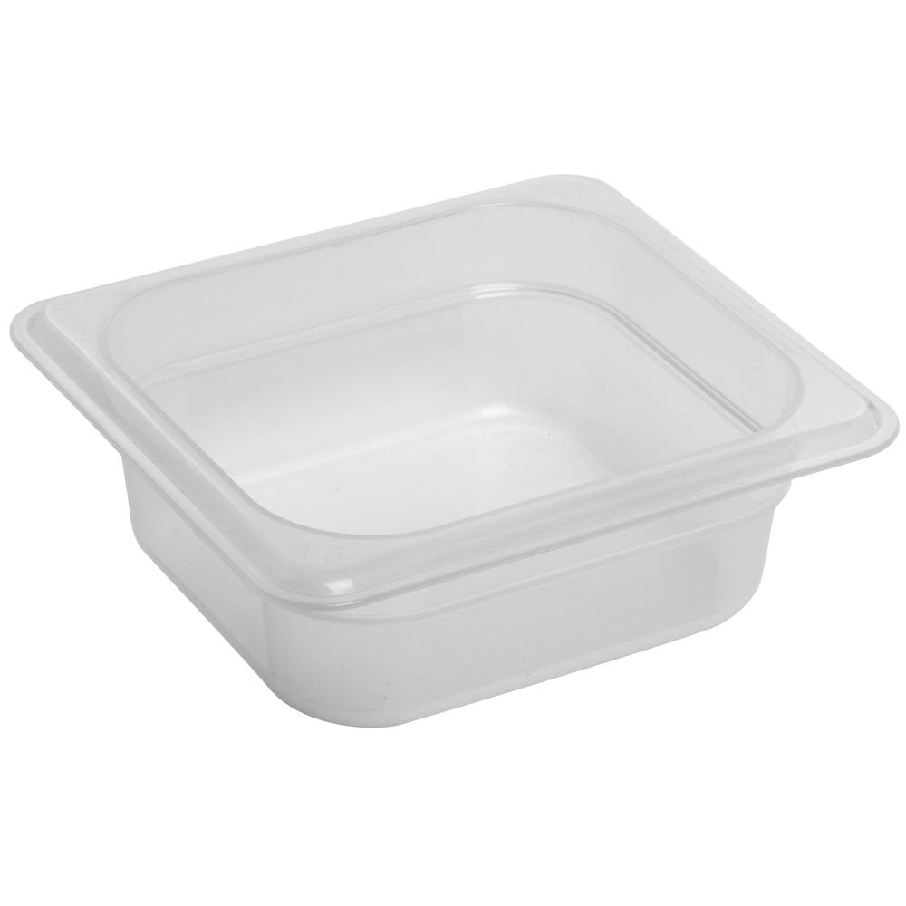 1/6 Size Translucent Polypropylene Food Pan - 2 1/2"D by Cambro – 2.5 inches, Plastic, translucent, Model 99511348862