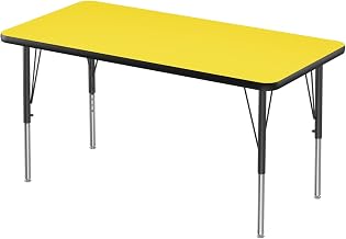 Correll Activity Tables with Yellow and Black Finish A2436-REC-38-14-09