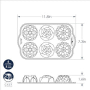 Nordic Ware Toffee / 3 cups / Floral Cakelet Bundt Pans