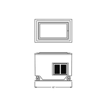 48" Enclosed Base Fiberglass Frost top Unit by Randell – Stainless-Steel, Model RANFG FTA-3
