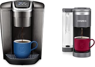 Keurig K-Elite Single-Serve K-Cup Pod Coffee Maker, Brushed Slate, 12 oz. Brew Size & K-Supreme SMART Coffee Maker, MultiStream Technology, Brews 6-12oz Cup Sizes, Gray