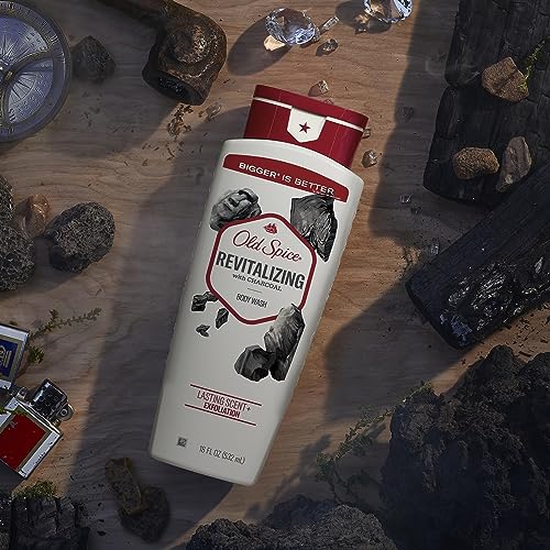 Old Spice 18 Fl Oz (Pack of 4) / Revitalizing with Charcoal / 1 Body Washes