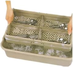 Traex 4 Compartment Beige Half Tub Rack