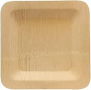 5" Square Disposable Plate, Bamboo