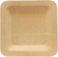 5" Square Disposable Plate, Bamboo