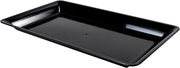 Platter Pleasers Rectangular Serving Tray by Fineline settings – 14" x 10", Plastic, Black, Model RC472.BK
