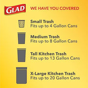 Glad 52 Count (Pack of 4) / White / 4.0 gallons Trash Bags
