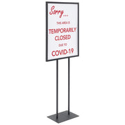 Sorry This Area is Temporarily Closed Floor Sign - 22" W x 28" H by HUBERT – 22x28 inches, Plastic, White, Model KP-C-AREA CLOSE