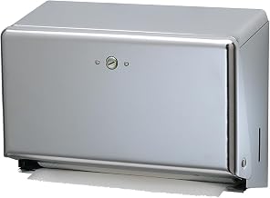 Carlisle FoodService Products T1950XC Mini C-Fold/Multifold Commercial Towel Dispenser, 250 Multifold / 150 C-Fold Towel Capacity, Chrome