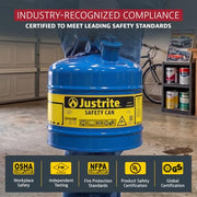 Justrite Blue / 5 Gallon / Type I Cans