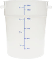 Carlisle FoodService Products 22 Quart (Pack of 6) / 6 / White Storage & Transport
