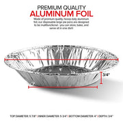 Stock Your Home 50 Pack (6 Inch) / Silver / 50 Pack Pie Pans
