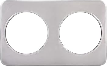 Winco Adaptor Plate, Two 8-3/8-Inch Holes, Stainless Steel